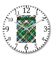 Ramones Verde by  Neo Punk Duvar Saati Bombeli Gercek Cam