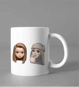 Emoji Kız Arkadaş Stiker Kupası