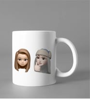 Emoji Kız Arkadaş Stiker Kupası