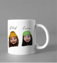Emoji Kız Arkadaş Kupası Kişiye Özel