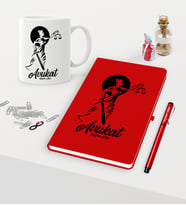 BK Gift Kişiye Özel Avukat Temalı Kırmızı Defter Kalem Kupa Seti - 15 (Model 1)
