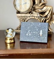 Kişiye Özel 6 Fotoğraflı Emc2 Tasarımlı Mini Albüm Ve Altınyaldzlı Mini Kar Küresi Set