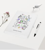 BK Gift Kişiye Özel Dünyanın En İyi Öğretmeni Temalı Beyaz Defter Kalem Hediye Seti - 8