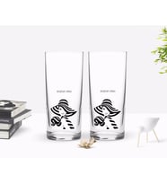 BK Gift Kişiye Özel Renkli Baskılı İsimli Tasarımlı İkili Rakı Bardağı Seti-124 (Beyaz)