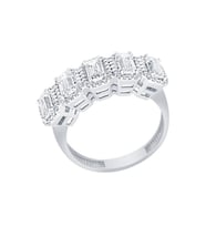 Diamond Line-Gülaylar Altın 14 Ayar Baget Beştaş Yüzük