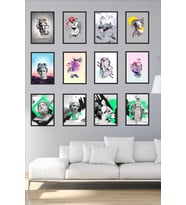Modern Tablolar, Estetik Tablo Seti, Duvar Dekoratif Tablo, 12 Parça Mdf Tablo, Çoklu Tablo Seti TB-027