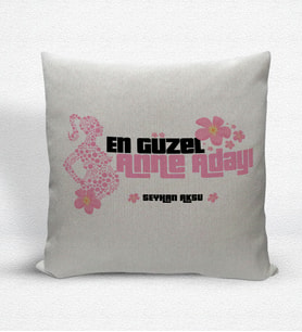 BK Gift Kişiye Özel En Güzel Anne Adayı Dekoratif Keten Yastık - 3 (Bej)