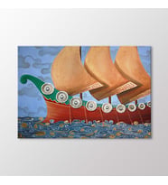 Arty Tablo Saltanat Gemisi Tablo (Karışık)