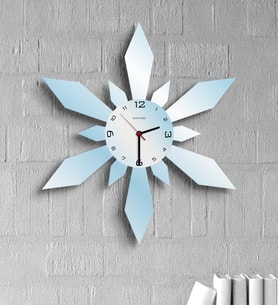 BK Gift Kişiye Özel Kar Tanesi Ahşap Duvar Saati Model 6c