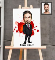 Kişiye Özel Öğretmen Karikatürlü  Ahşap Tablo 30x47 Bay-5