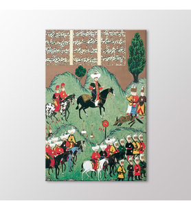 Arty Tablo I. Murad'ın Zırh Giydirilmiş Bir Kurdu Ciritle Öldürmesi Tablo (Karışık)