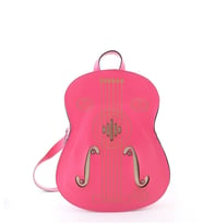  2451 Gitar Şeklinde Kadın Sırt Çantası Pembe