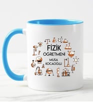 Fizik Öğretmeni Kupa Bardağı Mavi