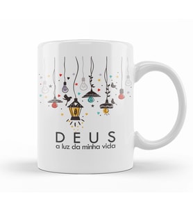 Deus Minha Luz Kupa Bardak Porselen