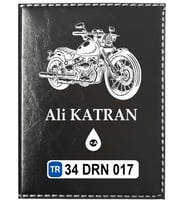 KİŞİYE ÖZEL MOTOR LOGOLU RUHSAT KABI