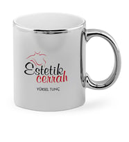 BK Gift Kişiye Özel Mesleki Estetik Cerrah Krom Kupa Bardak  1