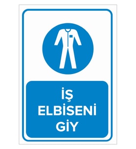 MIGNATIS - İş Elbiseni Giy Levhası - Sac Malzeme 50x70cm