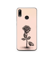 Gül Tasarımlı Süper Şeffaf Silikon Telefon Kılıfı Huawei P Smart (2019)