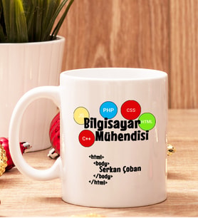 Bilgisayar Mühendisine Özel Beyaz Kupa Bardak