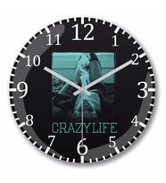 Crazy Life Duvar Saati Bombeli Gercek Cam