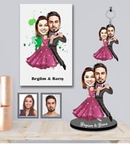 Kişiye Özel Sevgili Karikatürlü 3 lü Hediye Seti Model 11