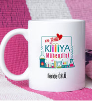 Mesajlı Kimya Mühendisi Tasarımlı Kişiye Özel Kimya Mühendisi Kupa Bardak