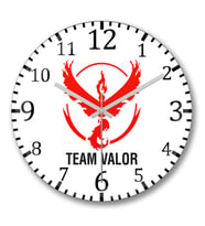 Team Valor Duvar Saati Bombeli Gercek Cam