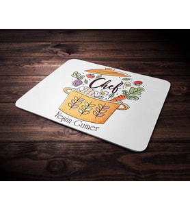 Kişiye Özel Chef - Şef Tasarımlı Mouse Pad (Renksiz)