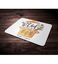 Kişiye Özel Chef - Şef Tasarımlı Mouse Pad (Renksiz)