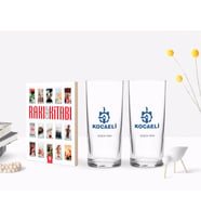BK Gift Kişiye Özel Renkli Baskılı Kocaeli Tasarımlı Turistik İkili Rakı Bardağı ve Rakı Cep Kitabı Hediye Seti-1 (Model 1)
