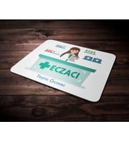 Kişiye Özel Eczacı Tasarımlı Mouse Pad (Renksiz)