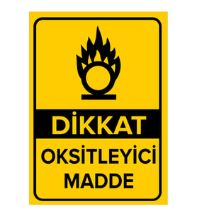 MIGNATIS - Dikkat Oksitleyici Madde Levhası - Sac Malzeme 35x50cm