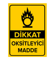 MIGNATIS - Dikkat Oksitleyici Madde Levhası - Sac Malzeme 35x50cm