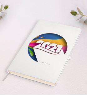 BK Gift Kişiye Özel 2024 Mutlu Yıllar Beyaz Defter-10 (Beyaz)