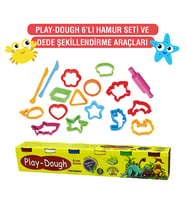 Oyun Hamuru Seti -Play Dough 6'lı Oyun Hamuru Ve Şekillendirme Seti