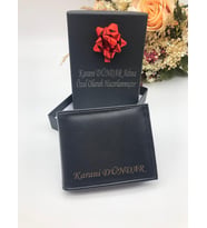 Mevsim Deri ® Kişiye Özel Erkek Deri Cüzdan İsme Özel Erkek Cüzdan Portföy Ç. Siyah