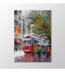 Arty Tablo Suluboya Tramvay Tablo (Karışık)