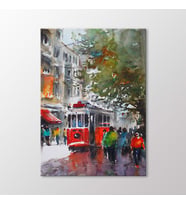 Arty Tablo Suluboya Tramvay Tablo (Karışık)