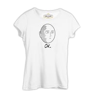 One Punch Man - Ok. Beyaz Kadın Tshirt