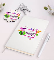 BK Gift Kişiye Özel En İyi Öğretmen Beyaz Defter Kalem Ve Anahtarlık Hediye Seti-1 (Model 1)