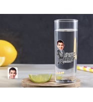 BK Gift Kişiye Özel Renkli Baskılı Erkek Kolay Yetişmiyor Karikatürlü Vodka Bardağı-1 (Beyaz)