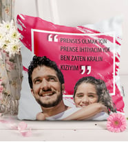 BK Gift Kişiye Özel Prenses Olmak İçin Prense İhtiyacım Yok Ben Zaten Kralın Kızıyım  Yastık