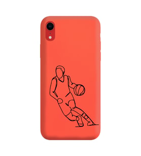 Iphone XR Çizgi Tasarımlı Turuncu Lansman Telefon Kılıfı