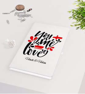 BK Gift Kişiye Özel Sevgililer Günü Beyaz Defter-73