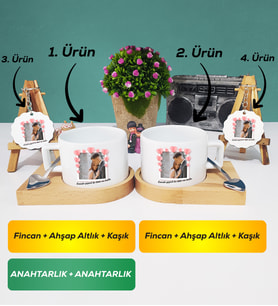 İkili Sevgiliye Sevgililer Günü Hediyesi 12 Kısa Kupa Bardak Anahtarlık