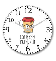 Ekspresso Patronum Duvar Saati Bombeli Gercek Cam