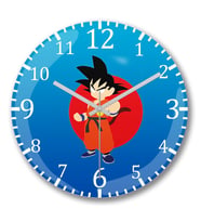 Goku Criança 2 Duvar Saati Bombeli Gercek Cam