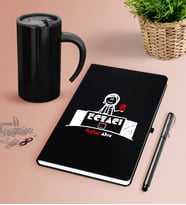 BK Gift Kişiye Özel Eczacı Siyah Defter Kalem Termos Mug Seti-5 (Model 1)
