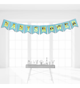 Baby Shower Karton Uzar Yazı, 3,00 mt - Mavi