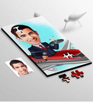 BK Gift Kişiye Özel Host Karikatür 48 Parça Ahşap Puzzle  1
